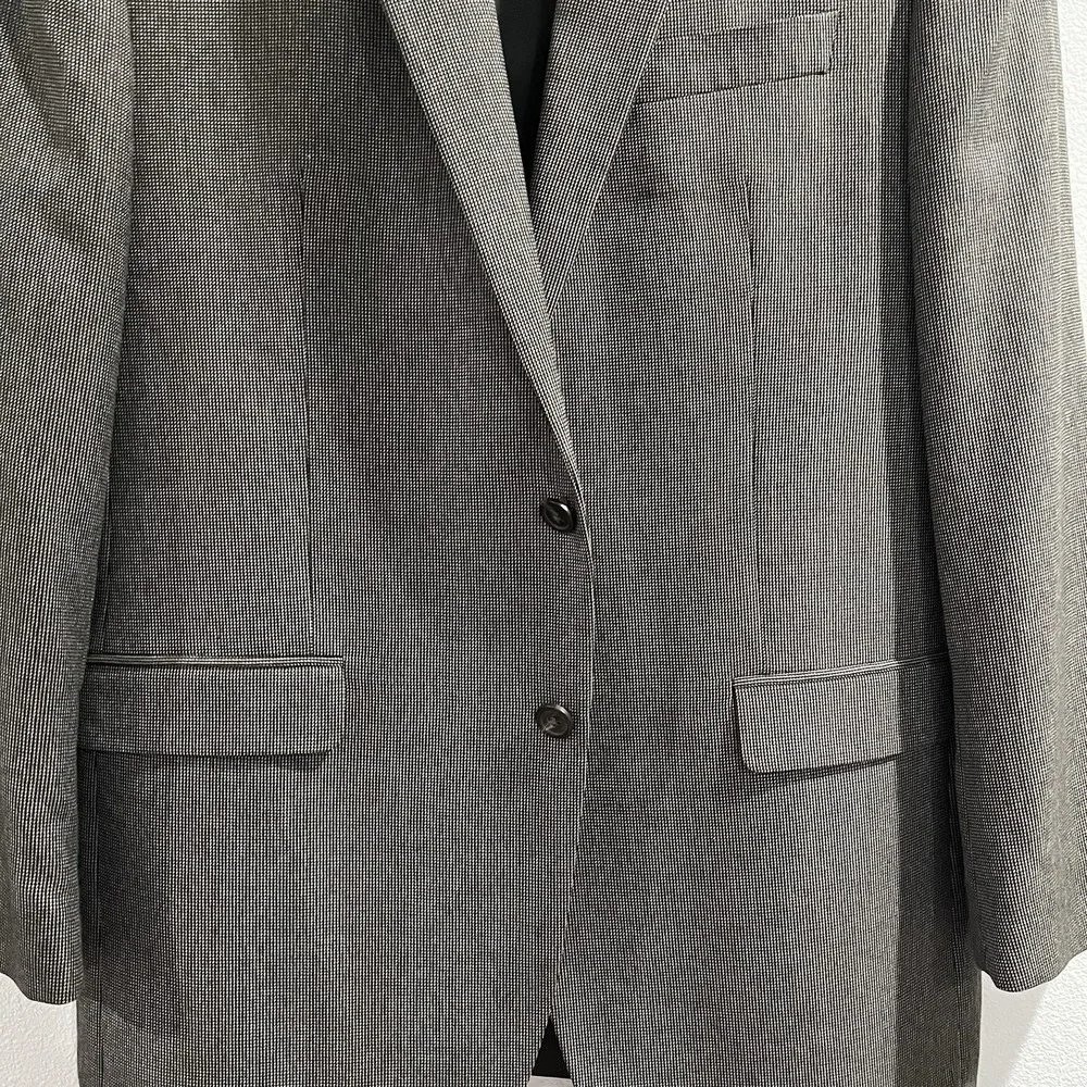 Lauren Ralph Lauren Blazer Sport Coat Mens 44L Gray Elbow Patch 2 Button